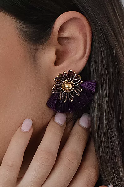 Boucles d'oreilles Livingston violettes